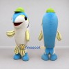Custom Blue and Cream Fish Character with a Cap Mascot Costume Adult Full Body Suit for Summer Events Custom Blue and Cream Fish Character with a Cap Mascot Costume Adult Full Body Suit for Summer Events