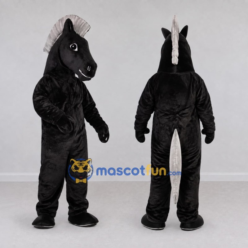 Custom Black and Gray Sea Horse Fantasy Character Mascot Costume Adult Full Body Suit for Theme Parties Custom Black and Gray Sea Horse Fantasy Character Mascot Costume Adult Full Body Suit for Theme Parties