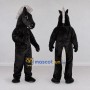 Custom Black and Gray Sea Horse Fantasy Character Mascot Costume Adult Full Body Suit for Theme Parties