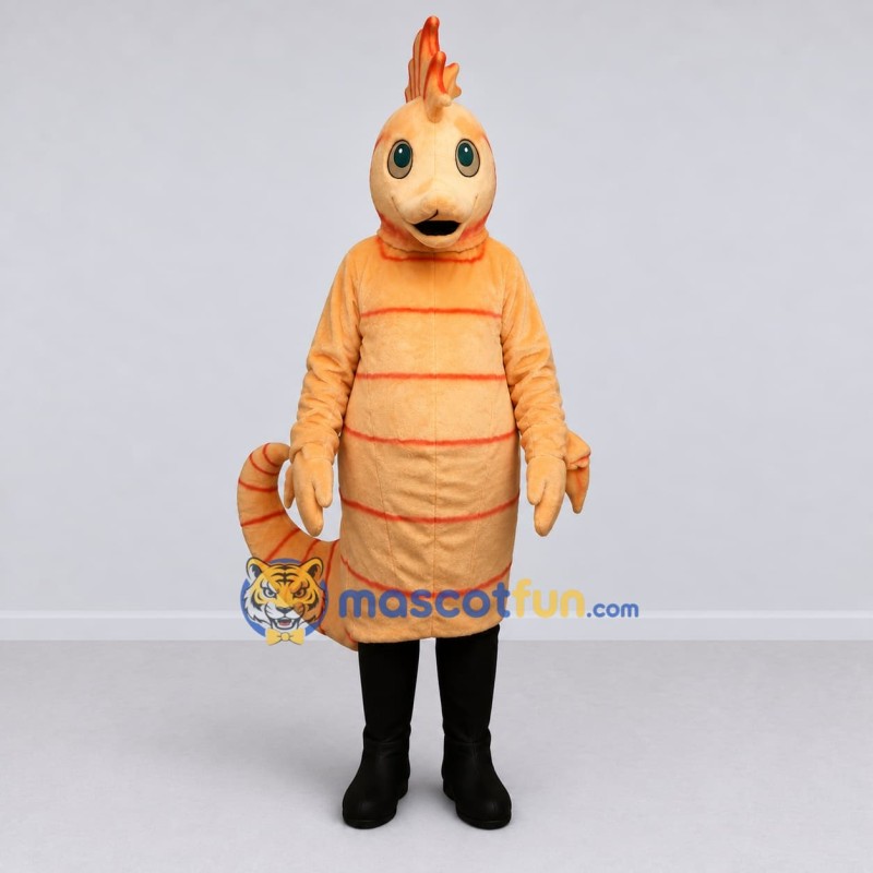Custom Orange and Cream Seahorse Character Mascot Costume Adult Full Body Suit for Ocean Events