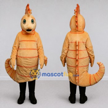 Custom Orange and Cream Seahorse Character Mascot Costume Adult Full Body Suit for Ocean Events