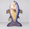 Custom Purple and Gold Fish Character Mascot Costume Adult Full Body Suit for Ocean Events Custom Purple and Gold Fish Character Mascot Costume Adult Full Body Suit for Ocean Events