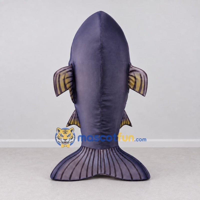 Custom Purple and Gold Fish Character Mascot Costume Adult Full Body Suit for Ocean Events Custom Purple and Gold Fish Character Mascot Costume Adult Full Body Suit for Ocean Events