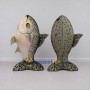 Custom Gray and White Spotted Fish Character Mascot Costume Adult Full Body Suit for Ocean Events