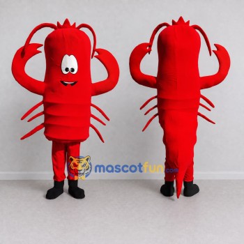 Custom Red and Black Lobster Character Mascot Costume Adult Full Body Suit for Ocean Events