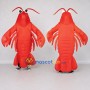 Custom Red and Orange Lobster Character Mascot Costume Adult Full Body Suit for Ocean Events