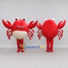Custom Red and Cream Crab Character Mascot Costume Adult Full Body Suit for Ocean Events Custom Red and Cream Crab Character Mascot Costume Adult Full Body Suit for Ocean Events