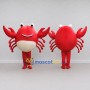Custom Red and Cream Crab Character Mascot Costume Adult Full Body Suit for Ocean Events