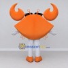 Custom Orange and White Crab Character with Sunglasses Mascot Costume Adult Full Body Suit for Summer Events Custom Orange and White Crab Character with Sunglasses Mascot Costume Adult Full Body Suit for Summer Events