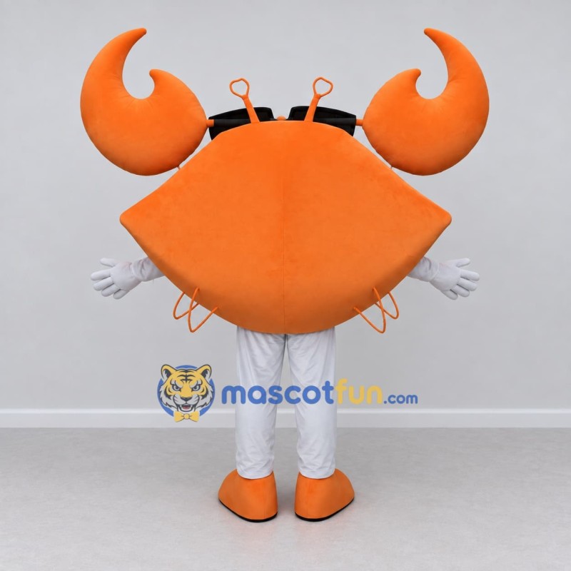 Custom Orange and White Crab Character with Sunglasses Mascot Costume Adult Full Body Suit for Summer Events Custom Orange and White Crab Character with Sunglasses Mascot Costume Adult Full Body Suit for Summer Events