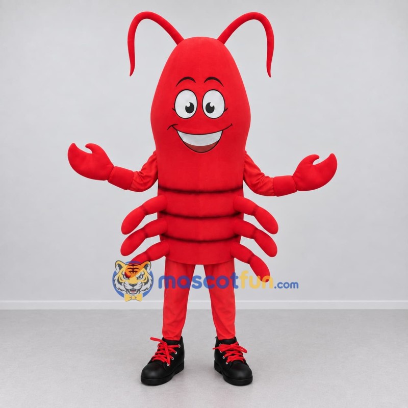 Custom Red and Black Lobster Character Mascot Costume Adult Full Body Suit for Ocean Events