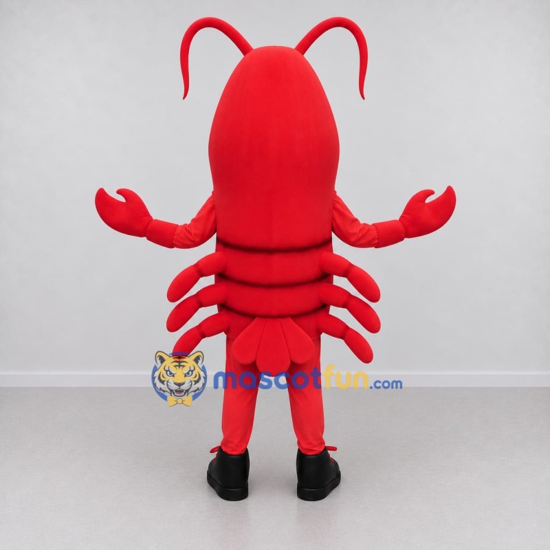 Custom Red and Black Lobster Character Mascot Costume Adult Full Body Suit for Ocean Events