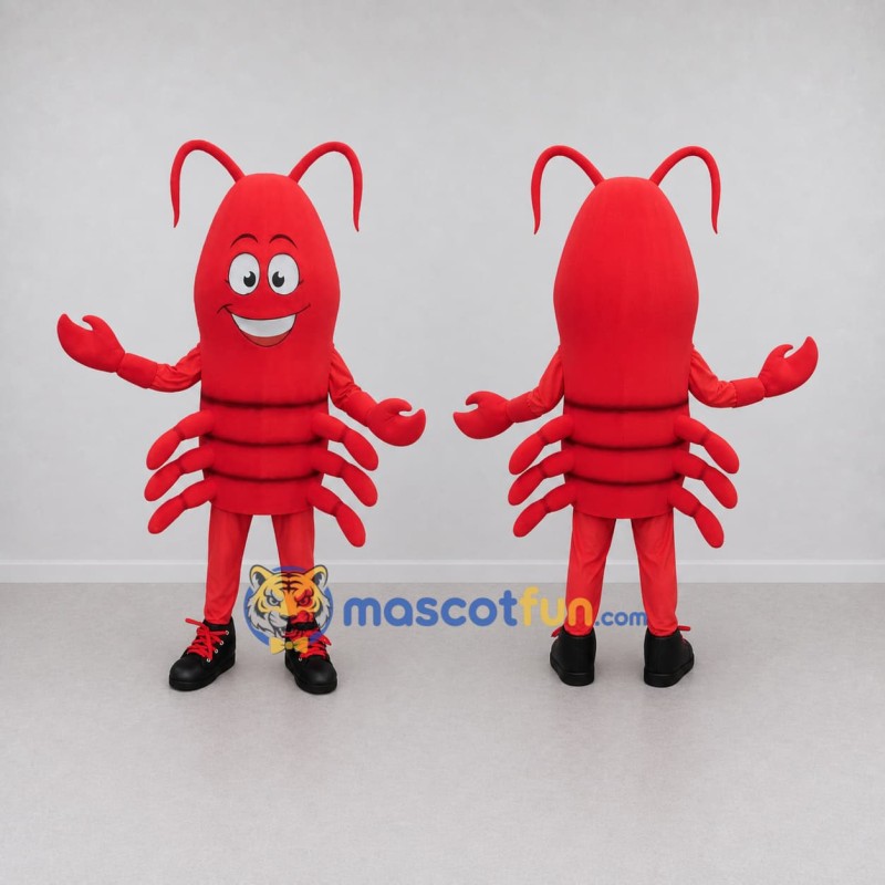 Custom Red and Black Lobster Character Mascot Costume Adult Full Body Suit for Ocean Events