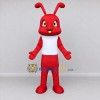 Custom Red and White Ant Character in a T-Shirt Mascot Costume Adult Full Body Suit for School Events Custom Red and White Ant Character in a T-Shirt Mascot Costume Adult Full Body Suit for School Events