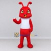 Custom Red and White Ant Character in a T-Shirt Mascot Costume Adult Full Body Suit for School Events
