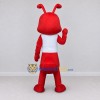 Custom Red and White Ant Character in a T-Shirt Mascot Costume Adult Full Body Suit for School Events