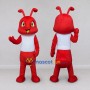 Custom Red and White Ant Character in a T-Shirt Mascot Costume Adult Full Body Suit for School Events
