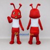 Custom Red and White Ant Character in a T-Shirt Mascot Costume Adult Full Body Suit for School Events