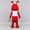 Custom Red and White Ant Character in a T-Shirt Mascot Costume Adult Full Body Suit for School Events