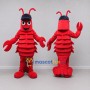 Custom Red and Navy Lobster Character with a Cap Mascot Costume Adult Full Body Suit for Ocean Events