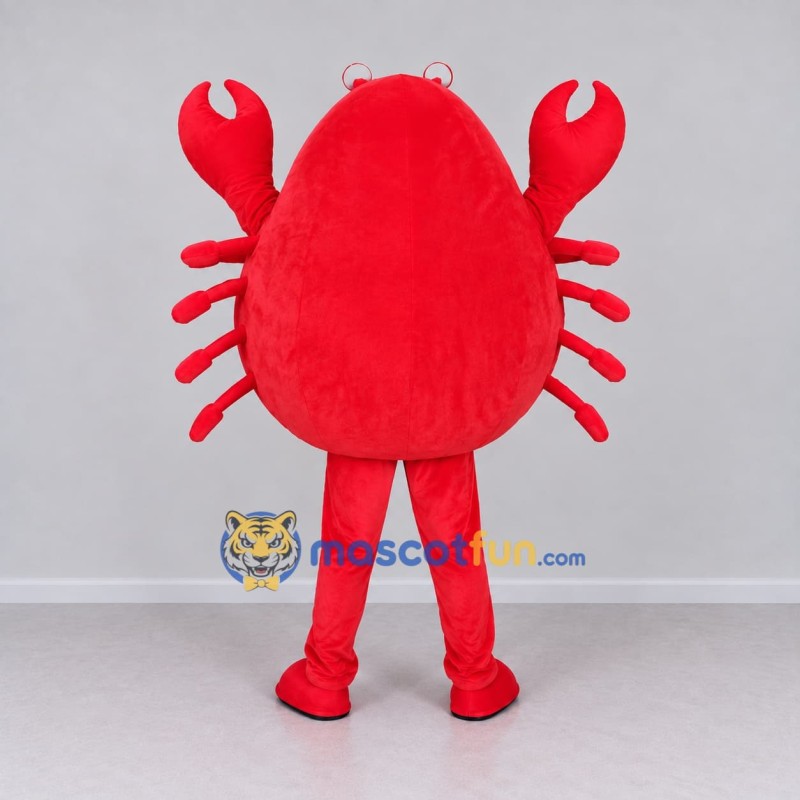 Custom Red and White Crab Character Mascot Costume Adult Full Body Suit for Ocean Events Custom Red and White Crab Character Mascot Costume Adult Full Body Suit for Ocean Events