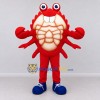 Custom Red and Cream Muscular Crab Character Mascot Costume Adult Full Body Suit for Sports Events Custom Red and Cream Muscular Crab Character Mascot Costume Adult Full Body Suit for Sports Events