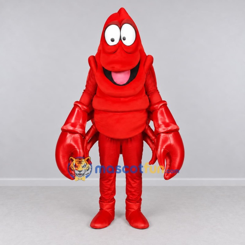 Custom Red and Orange Lobster Character Mascot Costume Adult Full Body Suit for Ocean Events