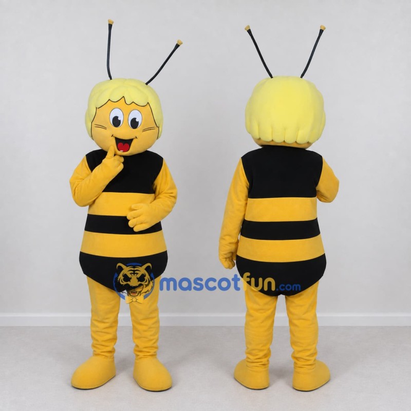 Custom Yellow and Black Bee Character Mascot Costume Adult Full Body Suit for Garden Events Custom Yellow and Black Bee Character Mascot Costume Adult Full Body Suit for Garden Events