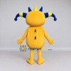 Custom Yellow and Blue Horned Monster Character Mascot Costume Adult Full Body Suit for Theme Parties Custom Yellow and Blue Horned Monster Character Mascot Costume Adult Full Body Suit for Theme Parties