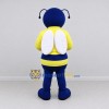 Custom Yellow and Blue Bee Character in a Sweatshirt Mascot Costume Adult Full Body Suit for Sports Events Custom Yellow and Blue Bee Character in a Sweatshirt Mascot Costume Adult Full Body Suit for Sports Events