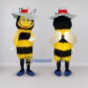 Custom Yellow and Black Bee Character with a Sun Hat Mascot Costume Adult Full Body Suit for Garden Events Custom Yellow and Black Bee Character with a Sun Hat Mascot Costume Adult Full Body Suit for Garden Events
