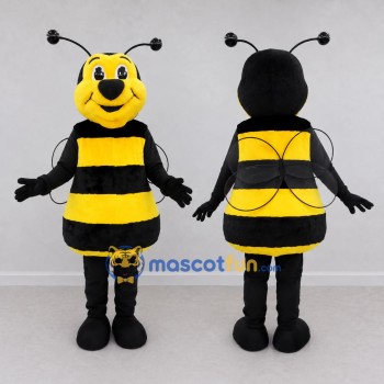 Custom Yellow and Black Bee Character Mascot Costume Adult Full Body Suit for Garden Events