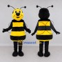Custom Yellow and Black Bee Character Mascot Costume Adult Full Body Suit for Garden Events