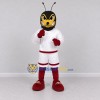 Custom Black Yellow and White Wasp Character in Sportswear Mascot Costume Adult Full Body Suit for Sports Events Custom Black Yellow and White Wasp Character in Sportswear Mascot Costume Adult Full Body Suit for Sports Events