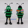 Custom Green and Black Bee Character with Multicolor Wings Mascot Costume Adult Full Body Suit for School Events Custom Green and Black Bee Character with Multicolor Wings Mascot Costume Adult Full Body Suit for School Events