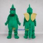 Custom Green and Yellow Winged Dragon Character with Sunglasses Mascot Costume Adult Full Body Suit for Theme Parties