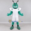 Custom Teal and White Wasp Character in Sportswear Mascot Costume Adult Full Body Suit for Sports Events Custom Teal and White Wasp Character in Sportswear Mascot Costume Adult Full Body Suit for Sports Events