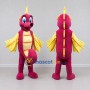 Custom Pink and Yellow Winged Dragon Character Mascot Costume Adult Full Body Suit for Theme Parties