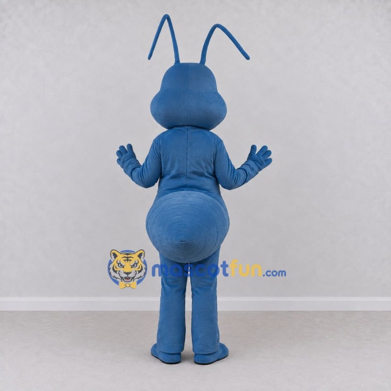 Custom Blue and Gray Ant Character Mascot Costume Adult Full Body Suit for Garden Events Custom Blue and Gray Ant Character Mascot Costume Adult Full Body Suit for Garden Events