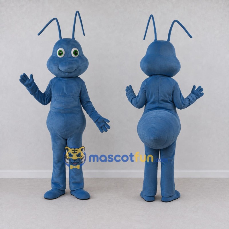 Custom Blue and Gray Ant Character Mascot Costume Adult Full Body Suit for Garden Events Custom Blue and Gray Ant Character Mascot Costume Adult Full Body Suit for Garden Events