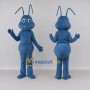 Custom Blue and Gray Ant Character Mascot Costume Adult Full Body Suit for Garden Events