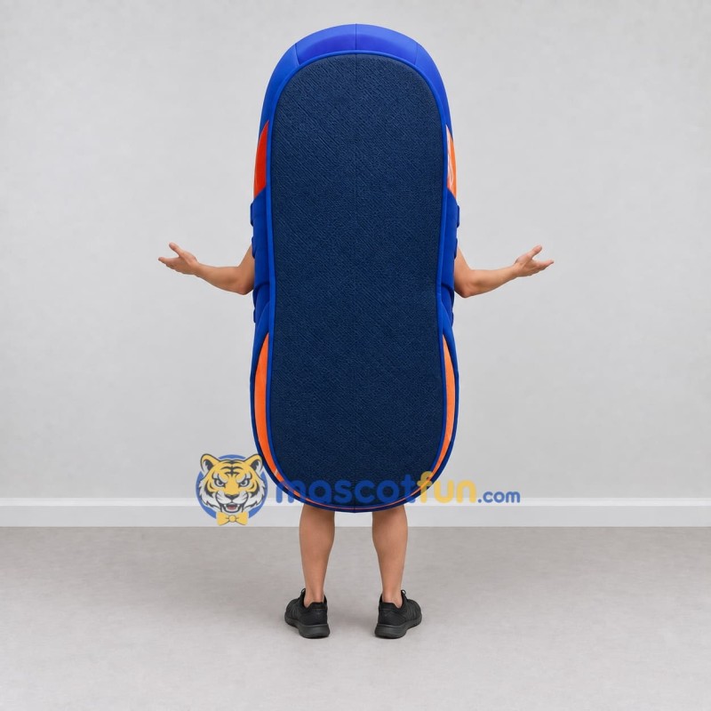 Custom Blue and Orange Sneaker Character Mascot Costume Adult Full Body Suit for Sports Events Custom Blue and Orange Sneaker Character Mascot Costume Adult Full Body Suit for Sports Events
