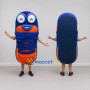 Custom Blue and Orange Sneaker Character Mascot Costume Adult Full Body Suit for Sports Events