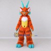 Custom Orange and Teal Horned Tiger Monster Character Mascot Costume Adult Full Body Suit for Theme Parties Custom Orange and Teal Horned Tiger Monster Character Mascot Costume Adult Full Body Suit for Theme Parties