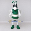 Custom Green and White Wasp Character Mascot Costume Adult Full Body Suit for Garden Events