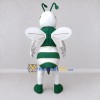 Custom Green and White Wasp Character Mascot Costume Adult Full Body Suit for Garden Events