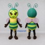 Custom Green and Yellow Bee Character Mascot Costume Adult Full Body Suit for Garden Events