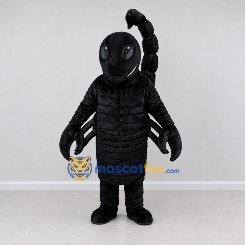 Custom Black and Gray Scorpion Character Mascot Costume Adult Full Body Suit for Wildlife Events Custom Black and Gray Scorpion Character Mascot Costume Adult Full Body Suit for Wildlife Events