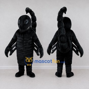 Custom Black and Gray Scorpion Character Mascot Costume Adult Full Body Suit for Wildlife Events