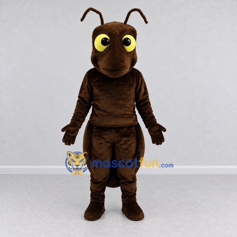 Custom Brown and Yellow Ant Character Mascot Costume Adult Full Body Suit for Garden Events Custom Brown and Yellow Ant Character Mascot Costume Adult Full Body Suit for Garden Events